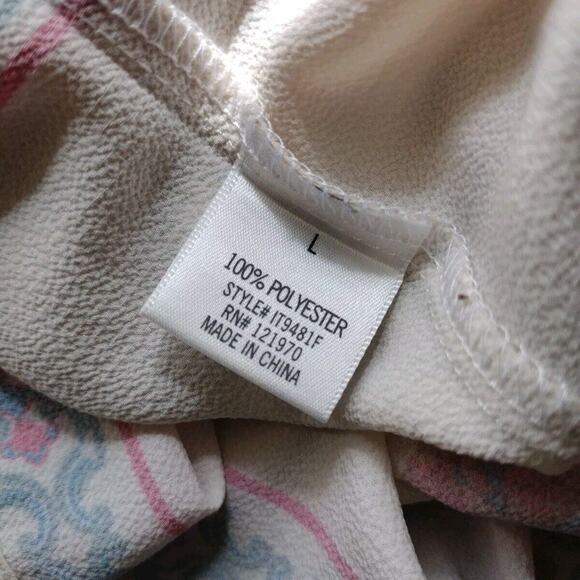 Women's Boho Top Floral Blouse Open Shoulder Bohemian Embroidered Size L - Picture 8 of 8